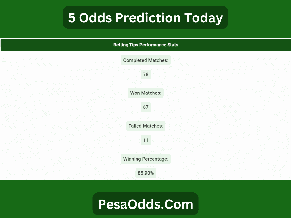 5 odds prediction today