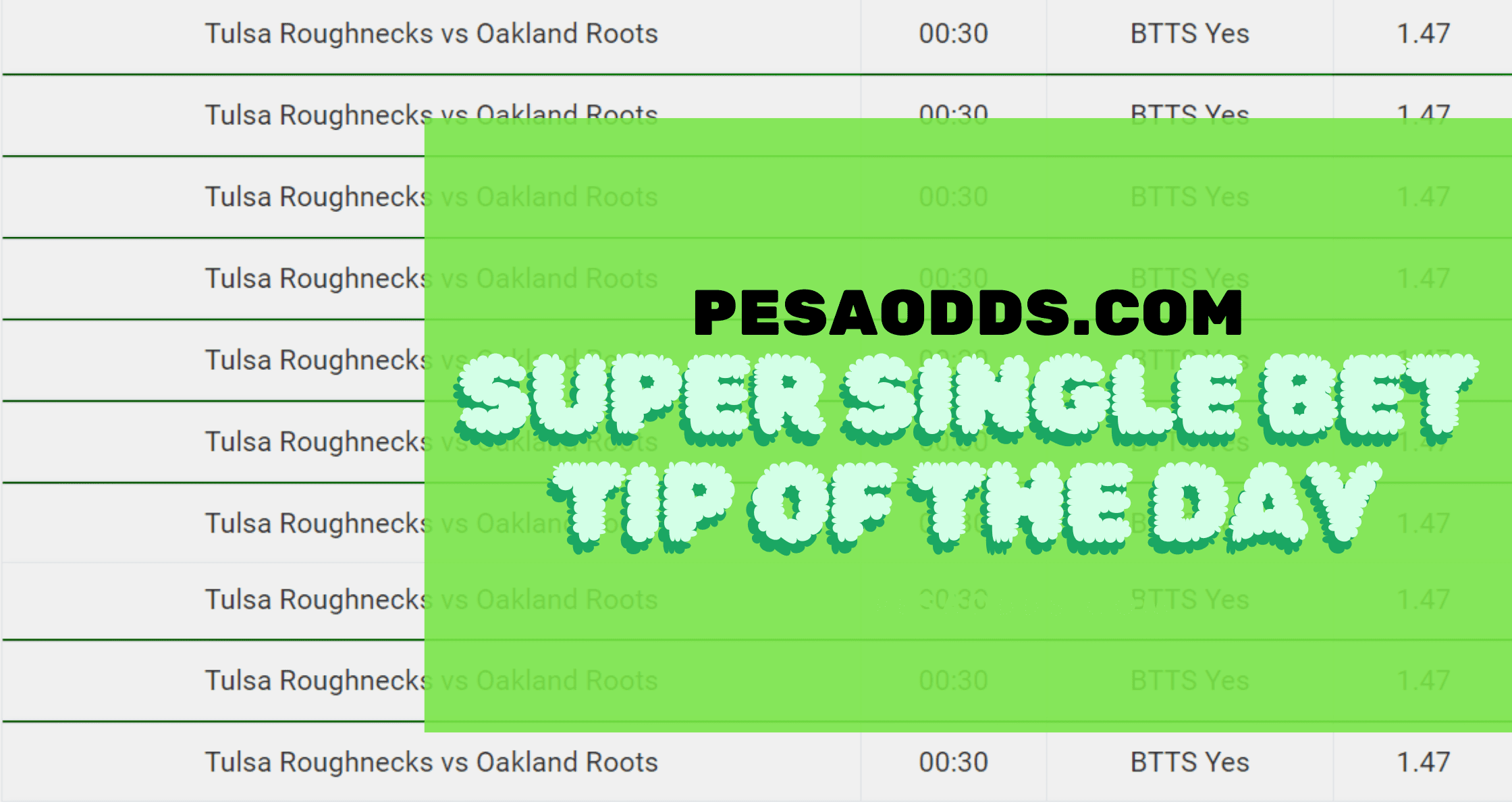 Super Single Bet Tip of the Day