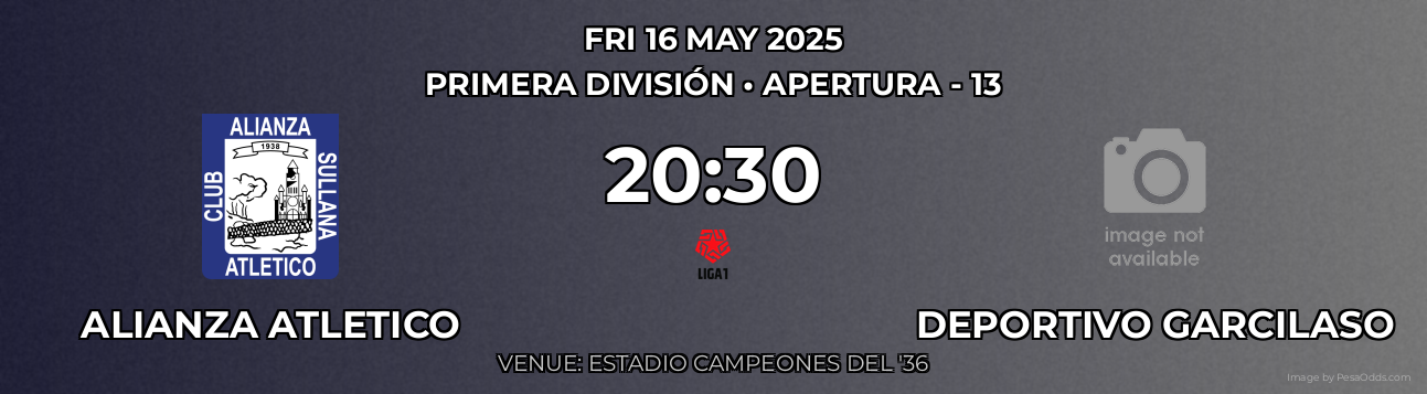 Alianza Atletico vs Deportivo Garcilaso Prediction match poster for Primera División fixture on FRI 16 MAY 2025