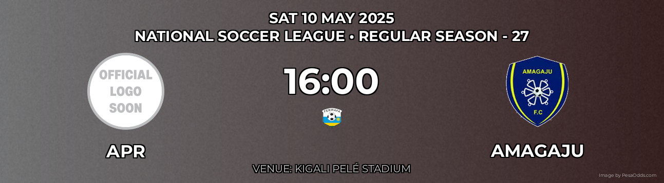 APR vs Amagaju Prediction match poster for National Soccer League fixture on SAT 10 MAY 2025