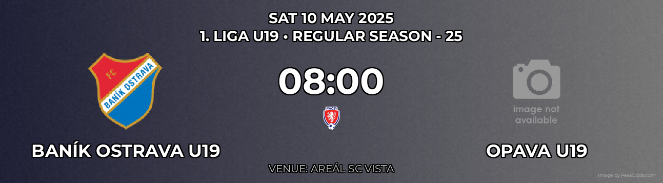 Baník Ostrava U19 vs Opava U19 Prediction match poster for 1. Liga U19 fixture on SAT 10 MAY 2025