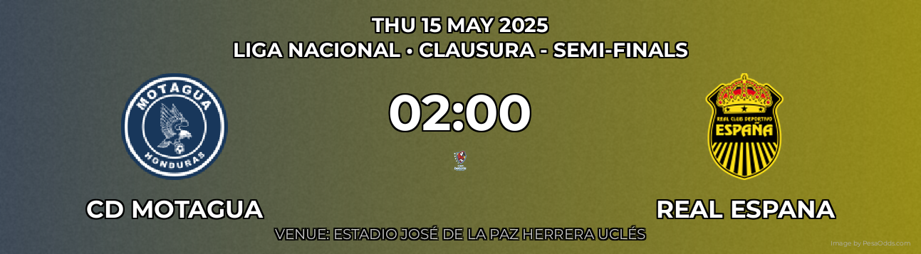 CD Motagua vs Real Espana Prediction match poster for Liga Nacional fixture on THU 15 MAY 2025