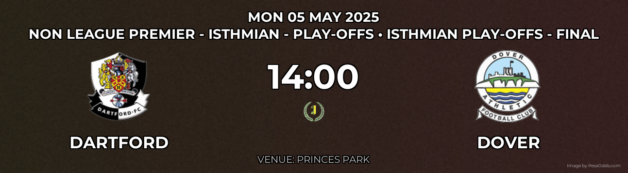 Dartford vs Dover Prediction match poster for Non League Premier - Isthmian - Play-offs fixture on MON 05 MAY 2025