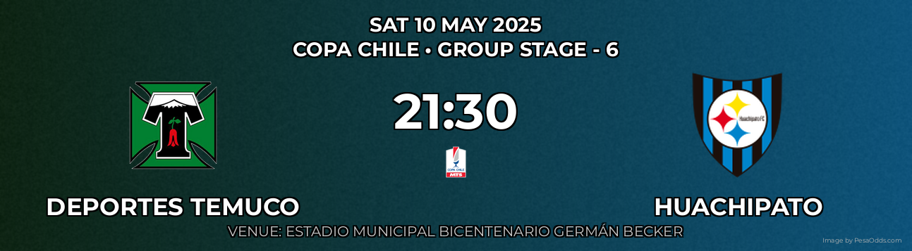 Deportes Temuco vs Huachipato Prediction match poster for Copa Chile fixture on SAT 10 MAY 2025