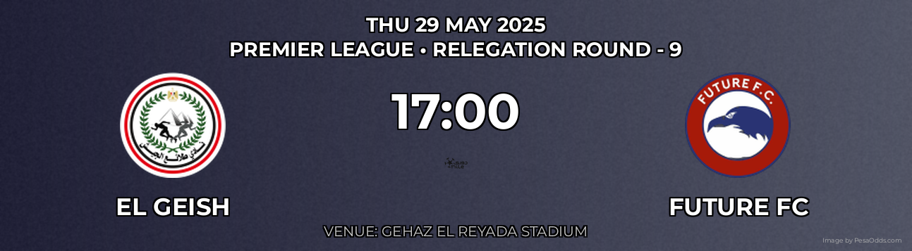 El Geish vs Future FC Prediction match poster for Premier League fixture on THU 29 MAY 2025
