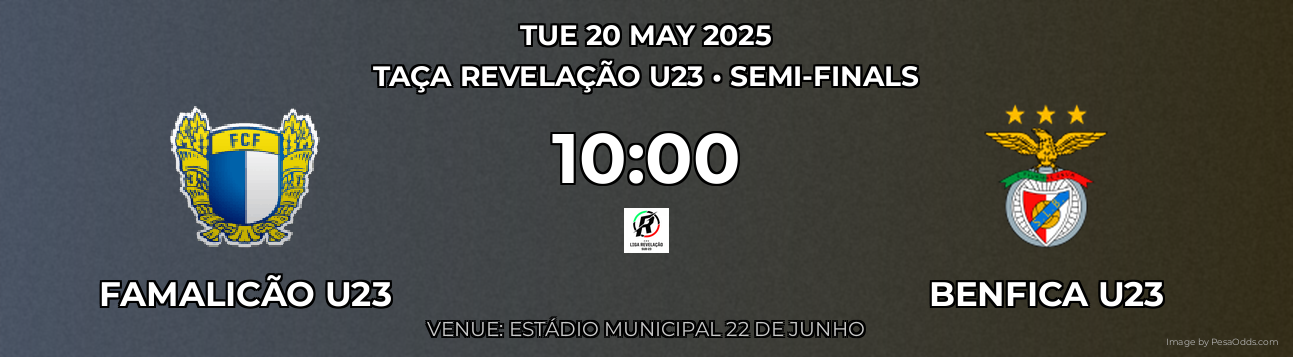 Famalicão U23 vs Benfica U23 Prediction match poster for Taça Revelação U23 fixture on TUE 20 MAY 2025