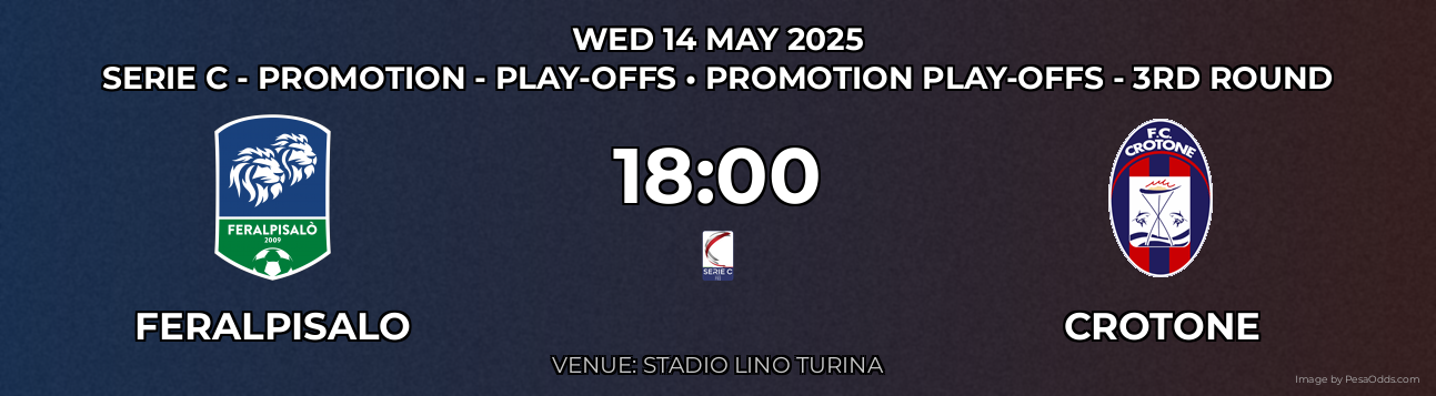 Feralpisalo vs Crotone Prediction match poster for Serie C - Promotion - Play-offs fixture on WED 14 MAY 2025