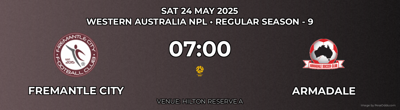 Fremantle City vs Armadale Prediction match poster for Western Australia NPL fixture on SAT 24 MAY 2025