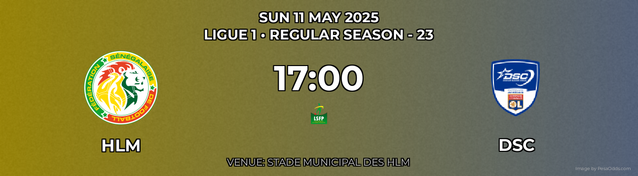 HLM vs DSC Prediction match poster for Ligue 1 fixture on SUN 11 MAY 2025