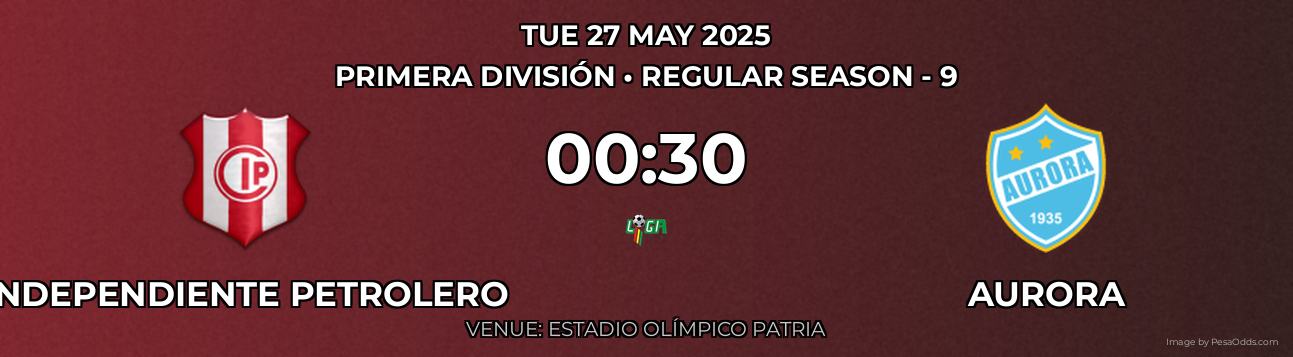 Independiente Petrolero vs Aurora Prediction match poster for Primera División fixture on TUE 27 MAY 2025