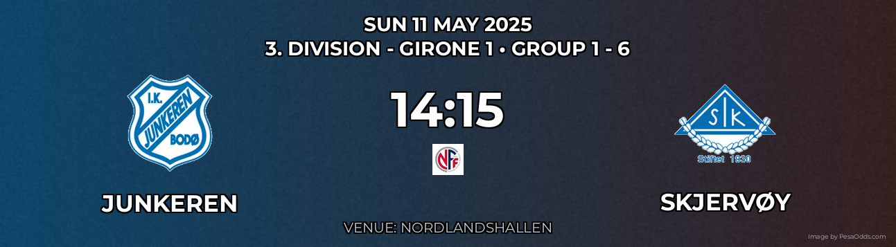 Junkeren vs Skjervøy Prediction match poster for 3. Division - Girone 1 fixture on SUN 11 MAY 2025