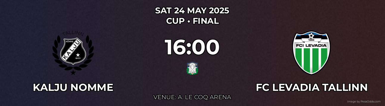 Kalju Nomme vs FC Levadia Tallinn Prediction match poster for Cup fixture on SAT 24 MAY 2025