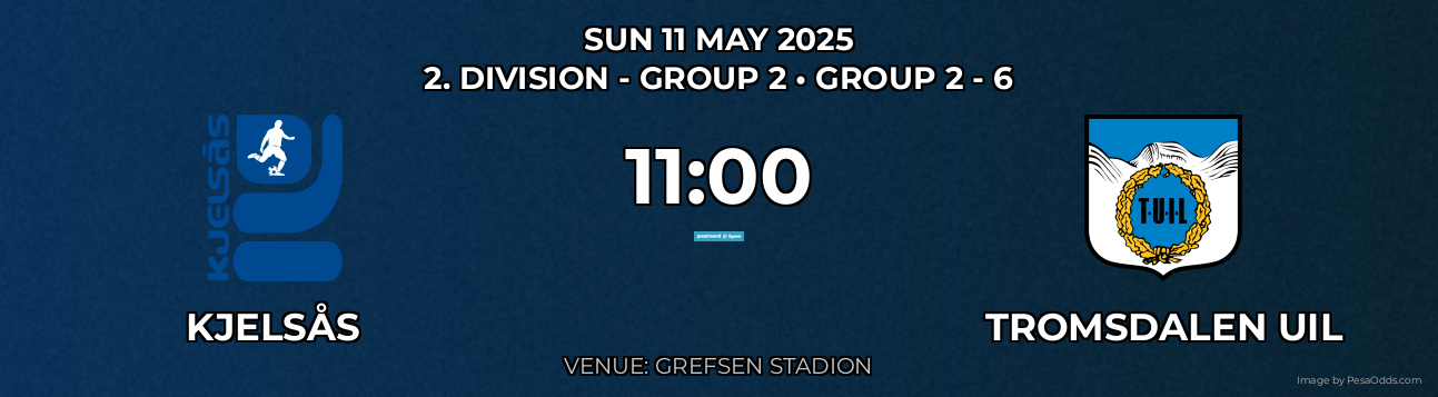 Kjelsås vs Tromsdalen Uil Prediction match poster for 2. Division - Group 2 fixture on SUN 11 MAY 2025