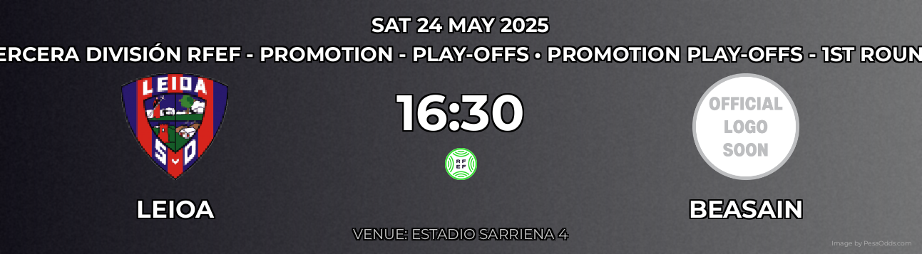 Leioa vs Beasain Prediction match poster for Tercera División RFEF - Promotion - Play-offs fixture on SAT 24 MAY 2025