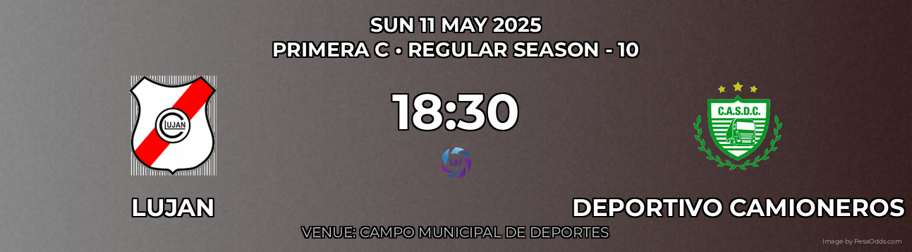 Lujan vs Deportivo Camioneros Prediction match poster for Primera C fixture on SUN 11 MAY 2025