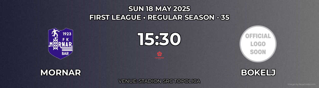 Mornar vs Bokelj Prediction match poster for First League fixture on SUN 18 MAY 2025