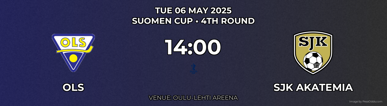 OLS vs SJK Akatemia Prediction match poster for Suomen Cup fixture on TUE 06 MAY 2025