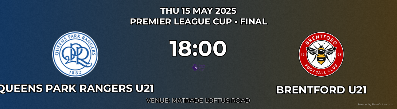 Queens Park Rangers U21 vs Brentford U21 Prediction match poster for Premier League Cup fixture on THU 15 MAY 2025