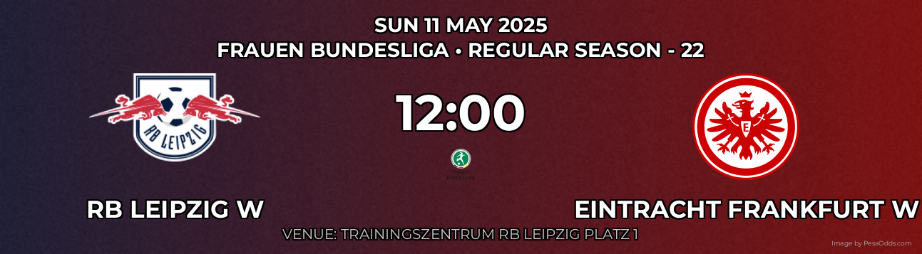 RB Leipzig W vs Eintracht Frankfurt W Prediction match poster for Frauen Bundesliga fixture on SUN 11 MAY 2025