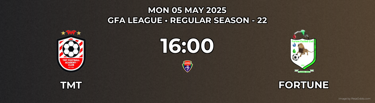 TMT vs Fortune Prediction match poster for GFA League fixture on MON 05 MAY 2025