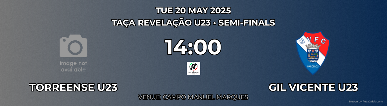 Torreense U23 vs Gil Vicente U23 Prediction match poster for Taça Revelação U23 fixture on TUE 20 MAY 2025
