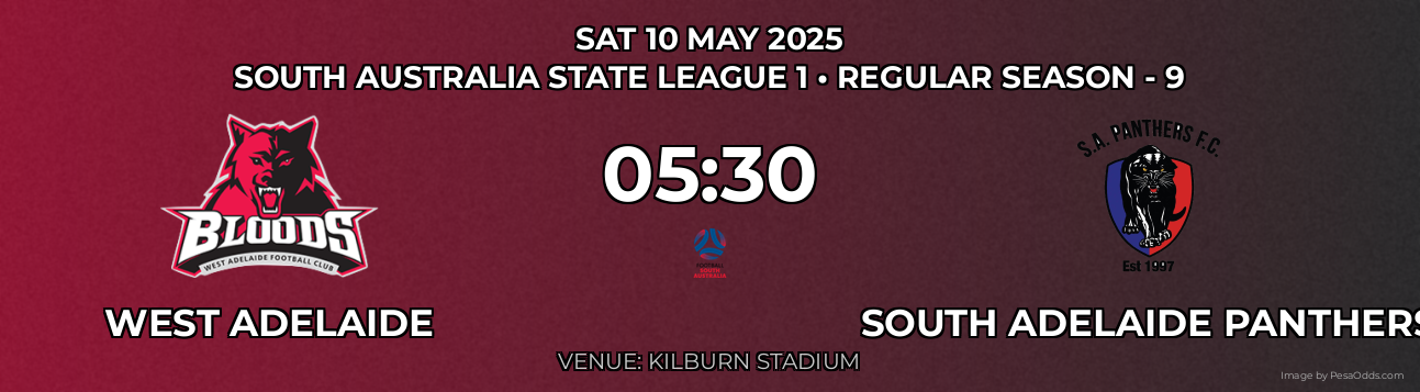 West Adelaide vs South Adelaide Panthers Prediction match poster for South Australia State League 1 fixture on SAT 10 MAY 2025