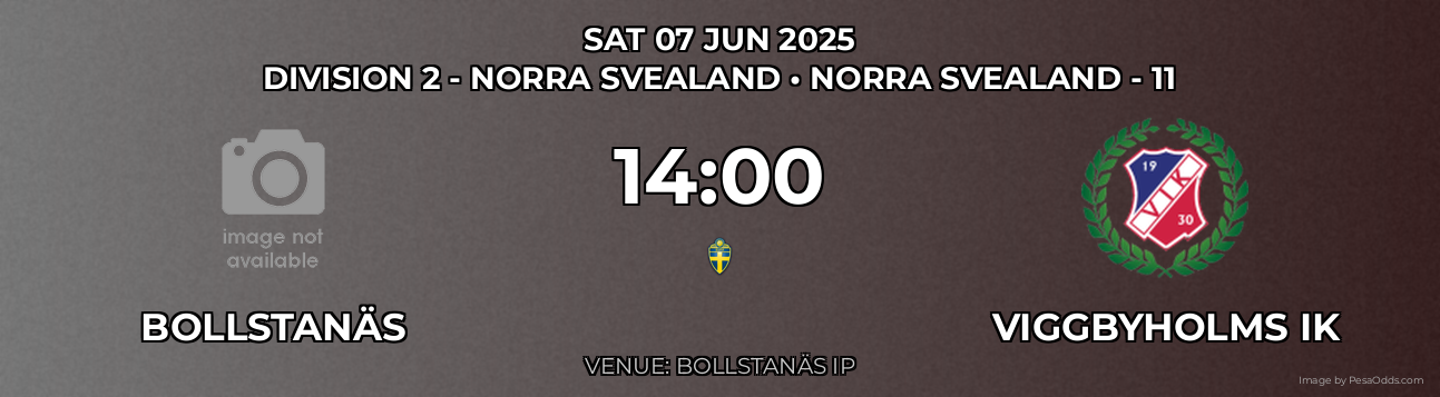 Bollstanäs vs Viggbyholms IK Prediction match poster for Division 2 - Norra Svealand fixture on SAT 07 JUN 2025