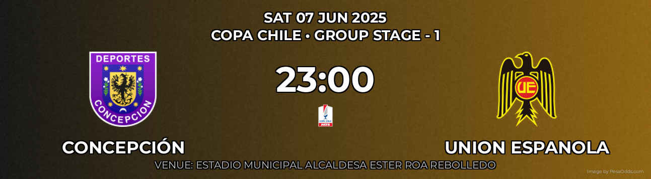 Concepción vs Union Espanola Prediction match poster for Copa Chile fixture on SAT 07 JUN 2025
