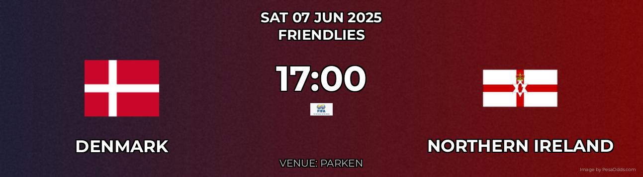 Denmark vs Northern Ireland Prediction match poster for Friendlies fixture on SAT 07 JUN 2025