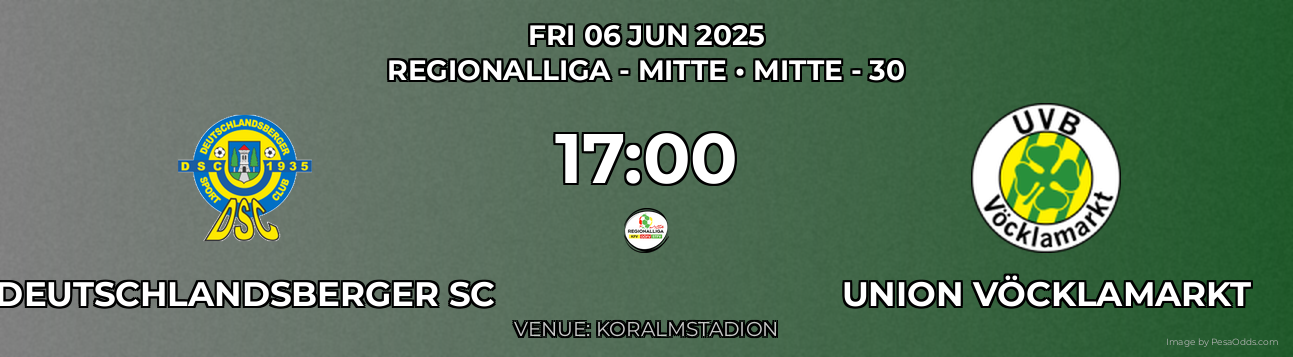 Deutschlandsberger SC vs Union Vöcklamarkt Prediction match poster for Regionalliga - Mitte fixture on FRI 06 JUN 2025