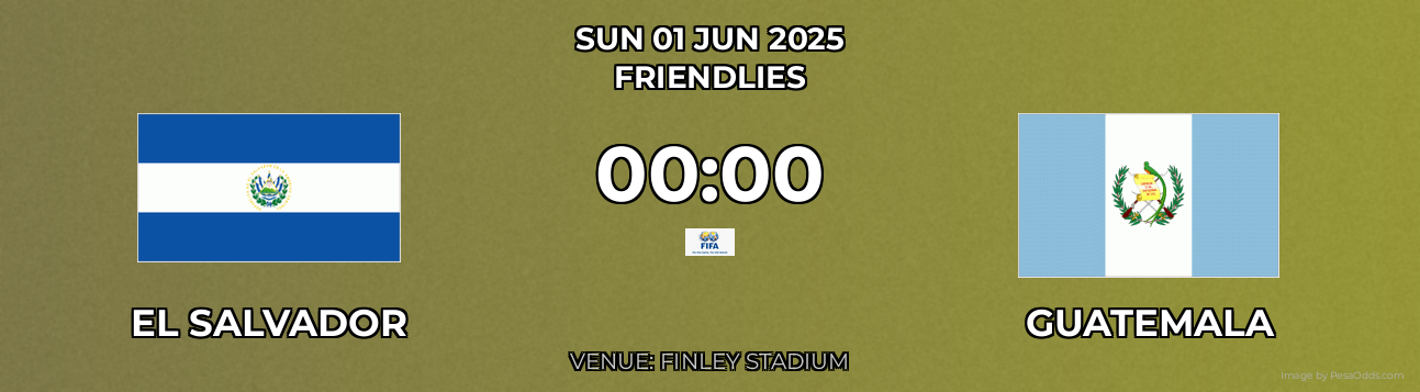 El Salvador vs Guatemala Prediction match poster for Friendlies fixture on SUN 01 JUN 2025