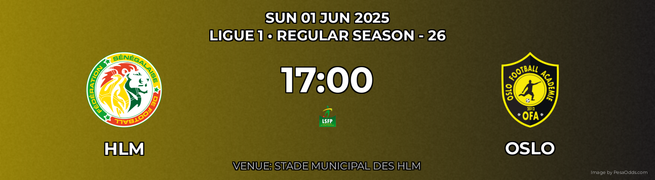 HLM vs Oslo Prediction match poster for Ligue 1 fixture on SUN 01 JUN 2025