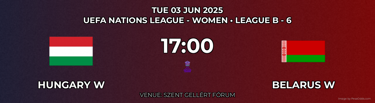 Hungary W vs Belarus W Prediction match poster for UEFA Nations League - Women fixture on TUE 03 JUN 2025