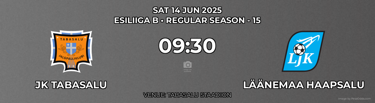 JK Tabasalu vs Läänemaa Haapsalu Prediction match poster for Esiliiga B fixture on SAT 14 JUN 2025