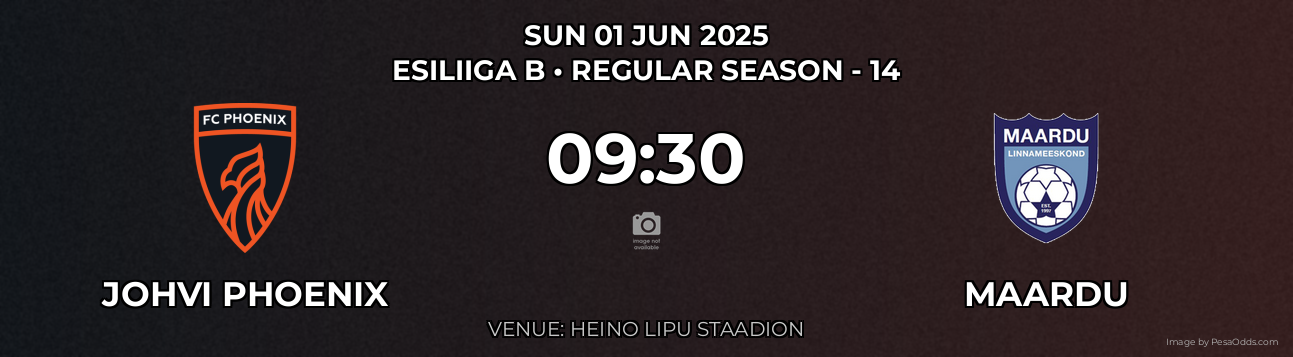 Johvi Phoenix vs Maardu Prediction match poster for Esiliiga B fixture on SUN 01 JUN 2025