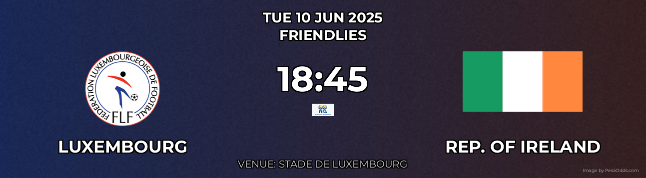 Luxembourg vs Rep. Of Ireland Prediction match poster for Friendlies fixture on TUE 10 JUN 2025