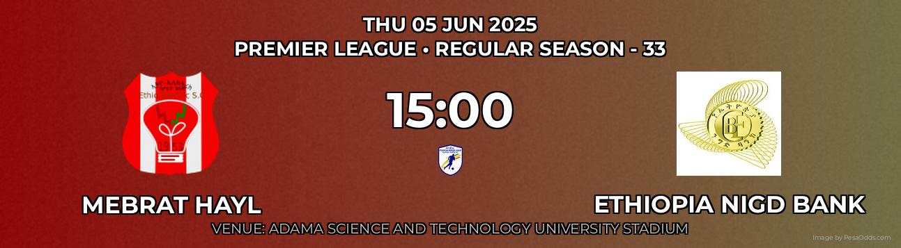 Mebrat Hayl vs Ethiopia Nigd Bank Prediction match poster for Premier League fixture on THU 05 JUN 2025