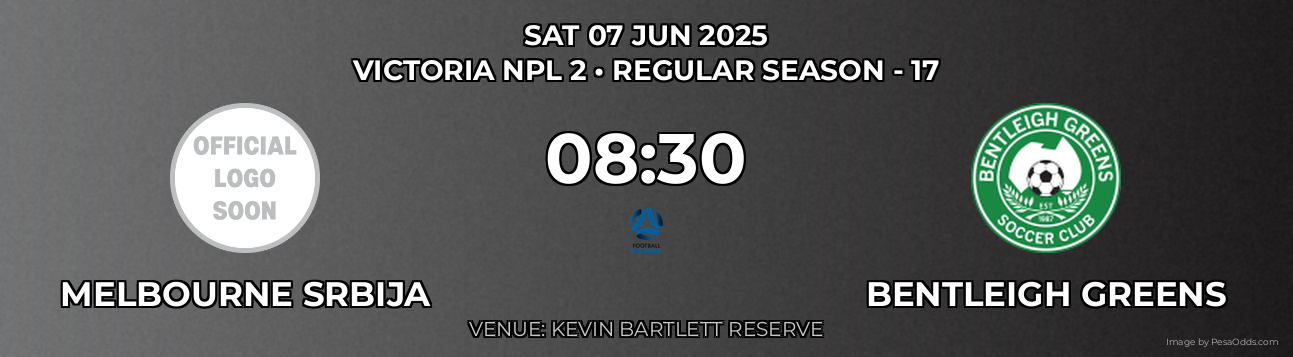 Melbourne Srbija vs Bentleigh Greens Prediction match poster for Victoria NPL 2 fixture on SAT 07 JUN 2025