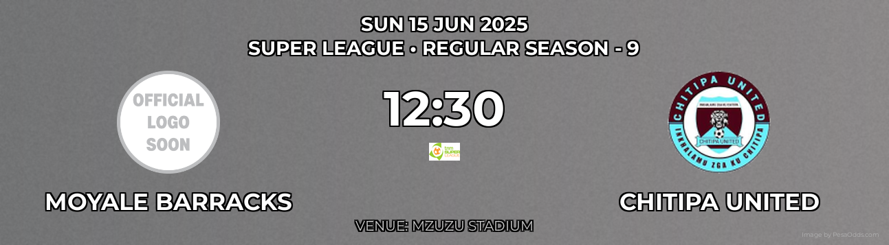 Moyale Barracks vs Chitipa United Prediction match poster for Super League fixture on SUN 15 JUN 2025