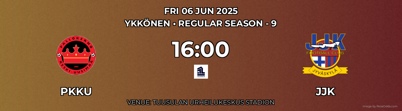 PKKU vs JJK Prediction match poster for Ykkönen fixture on FRI 06 JUN 2025