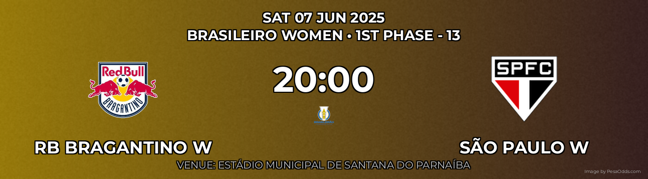 RB Bragantino W vs São Paulo W Prediction match poster for Brasileiro Women fixture on SAT 07 JUN 2025