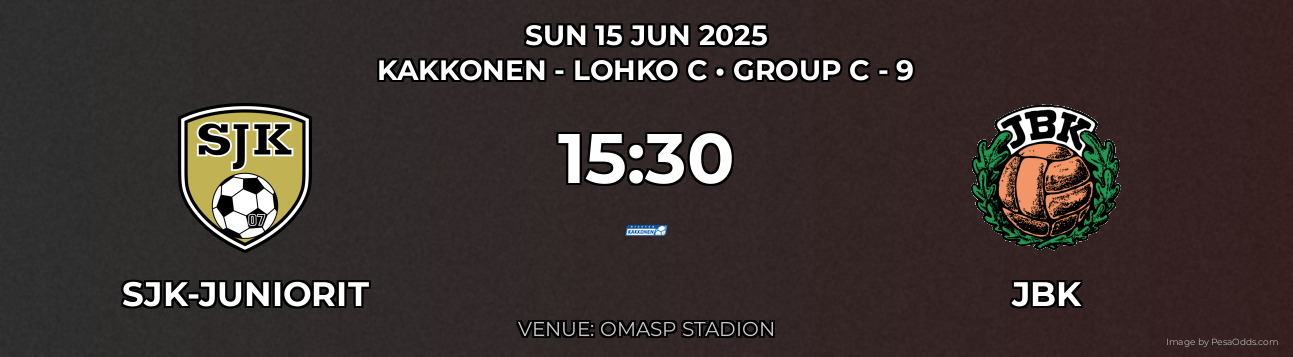 SJK-juniorit vs JBK Prediction match poster for Kakkonen - Lohko C fixture on SUN 15 JUN 2025