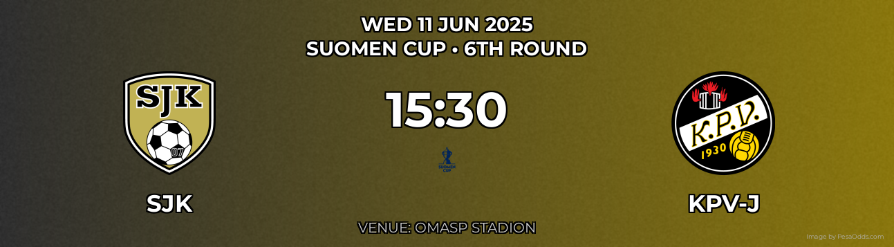 SJK vs KPV-j Prediction match poster for Suomen Cup fixture on WED 11 JUN 2025