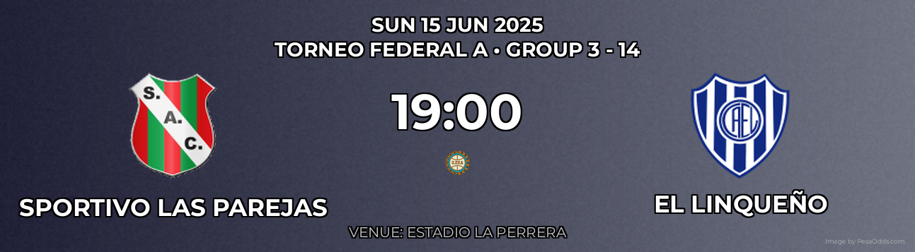 Sportivo Las Parejas vs El Linqueño Prediction match poster for Torneo Federal A fixture on SUN 15 JUN 2025