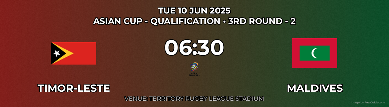 Timor-Leste vs Maldives Prediction match poster for Asian Cup - Qualification fixture on TUE 10 JUN 2025