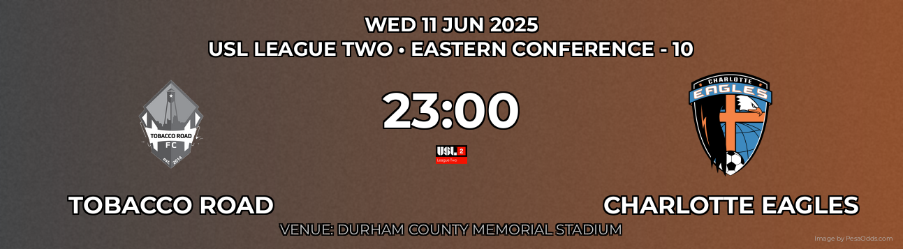 Tobacco Road vs Charlotte Eagles Prediction match poster for USL League Two fixture on WED 11 JUN 2025